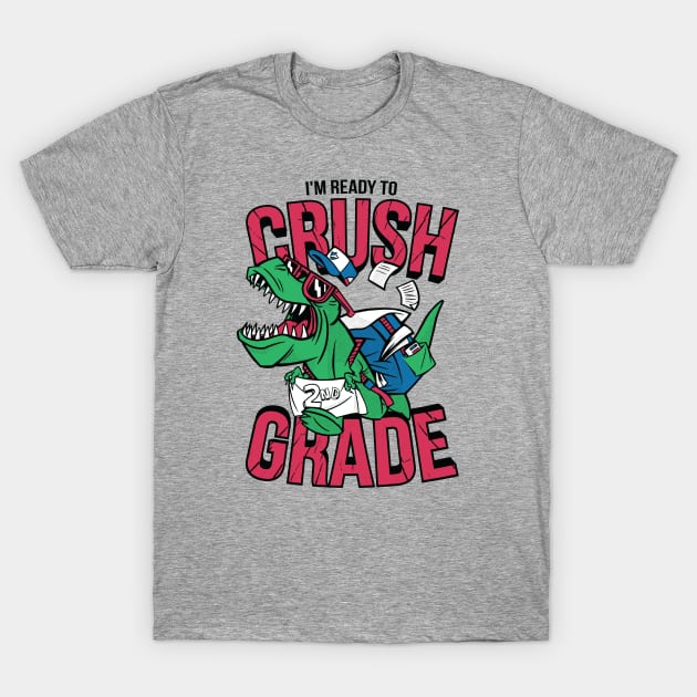 I'm Ready to Crush 2nd Grade // Funny Back to School T-Rex T-Shirt by SLAG_Creative